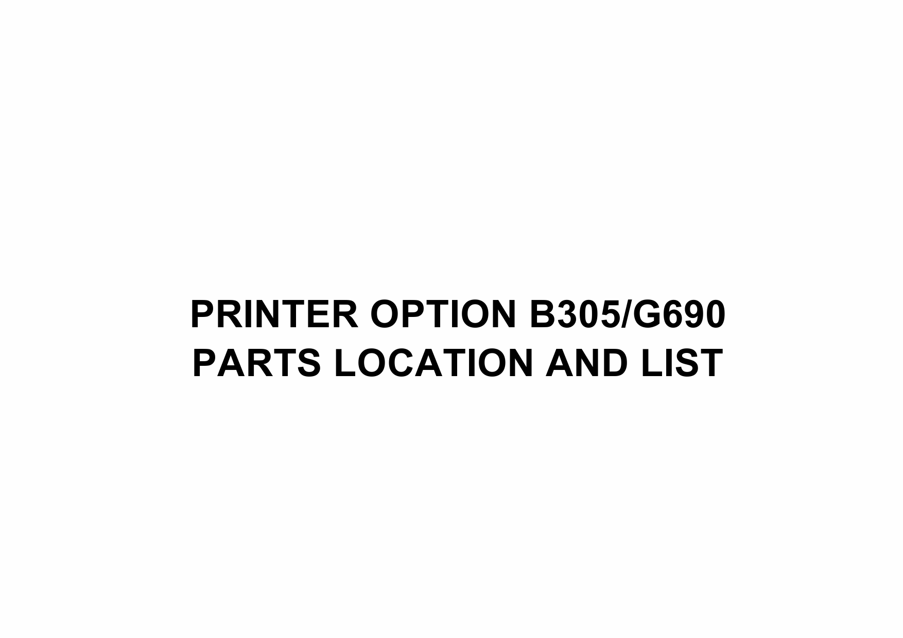 RICOH Options B305 PRINTER-OPTION Parts Catalog PDF download-1